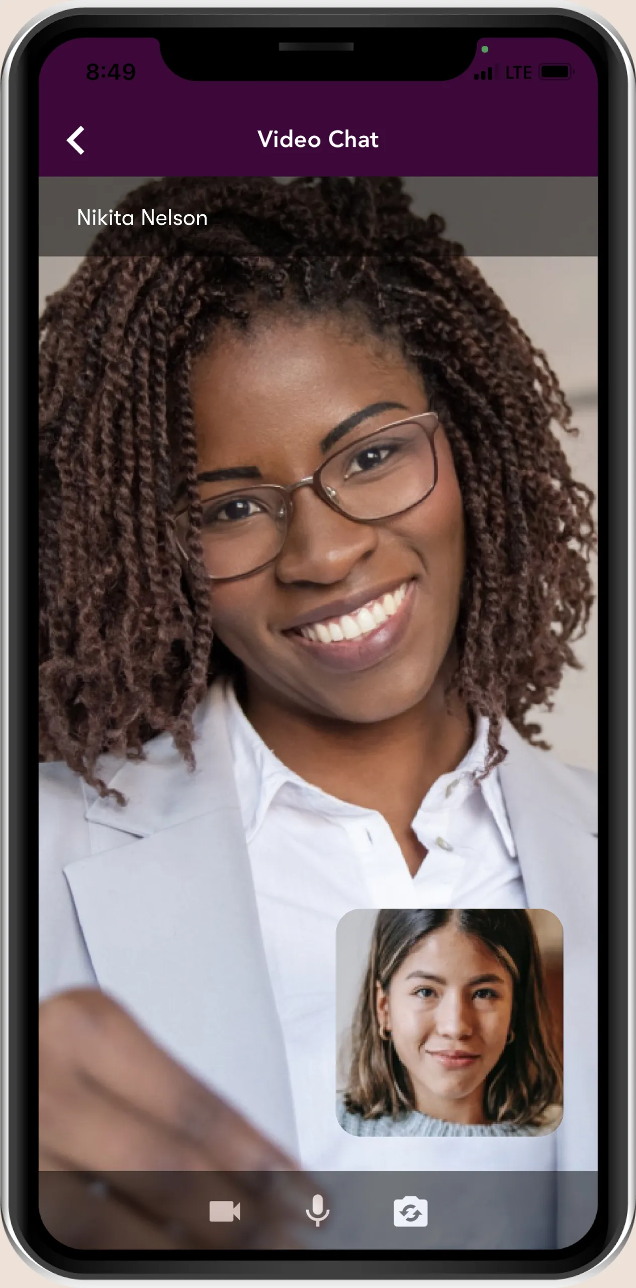 A phone screen